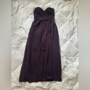 Bill Levkoff Strapless Gown in Deep Purple